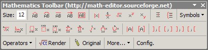 The Mathematics Toolbar